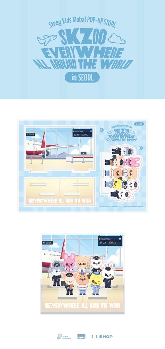 PRE-ORDER!! Stray Kids - SKZOO ACRYLIC STAND SEOUL Version - SKZOO Everywhere All Around The World (Seoul - Official Pop-Up MD)