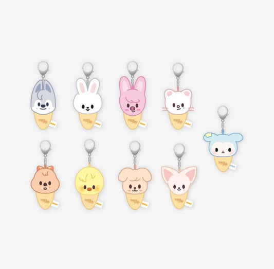 PRE-ORDER!! STRAY KIDS - PLUSH KEYRING ICECREAM Ver. <THIS & THAT POP-UP> (Official MD)