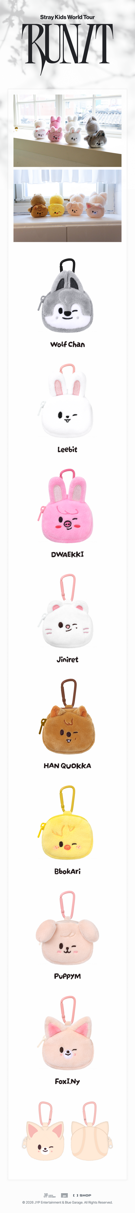 PRE-ORDER!! STRAY KIDS - SKZOO MINI BACKPACK KEYRING <RUN IT WORLD TOUR> (Official MD)