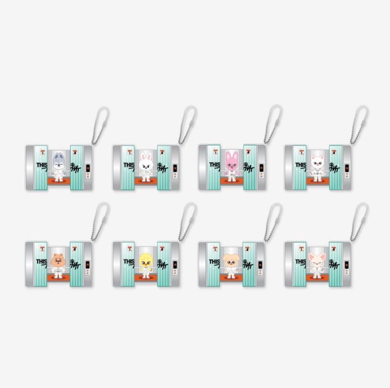 PRE-ORDER!! STRAY KIDS - SKZOO CAPSULE ACRYLIC KEYRING <THIS & THAT POP-UP> (Official MD)