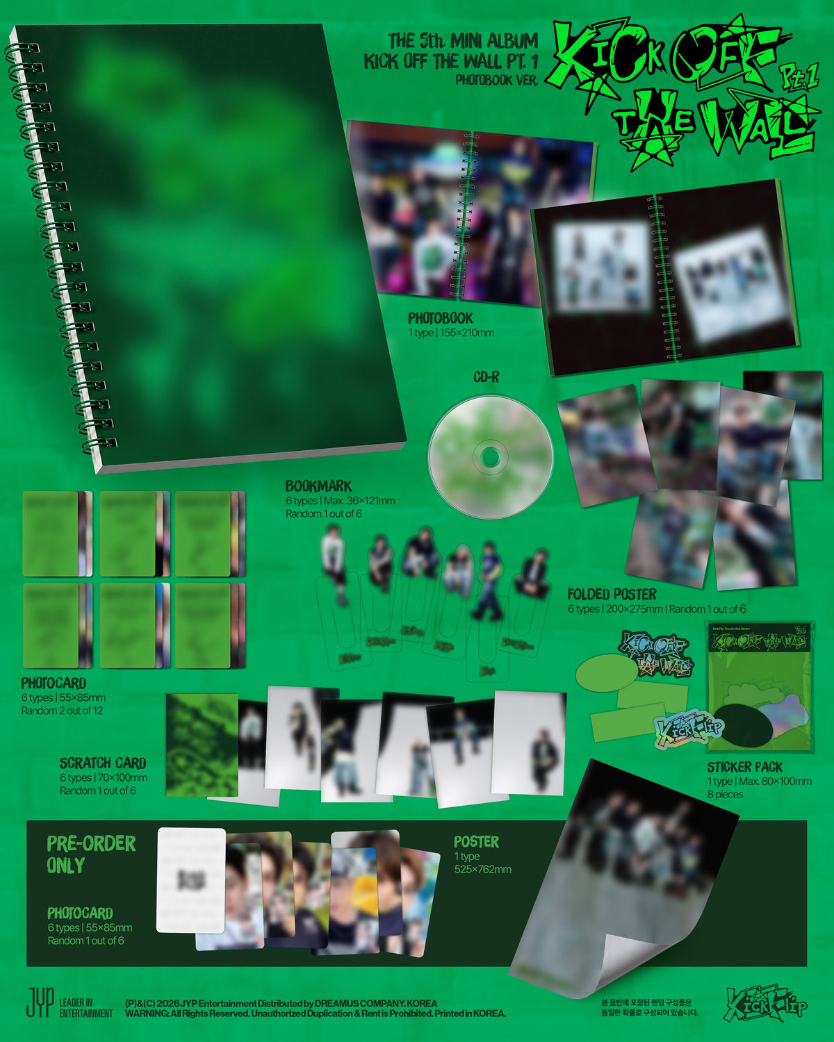 PRE-ORDER!! KICKFLIP - 5th MINI ALBUM KICK OFF THE WALL Pt.1  (PHOTOBOOK Ver.)