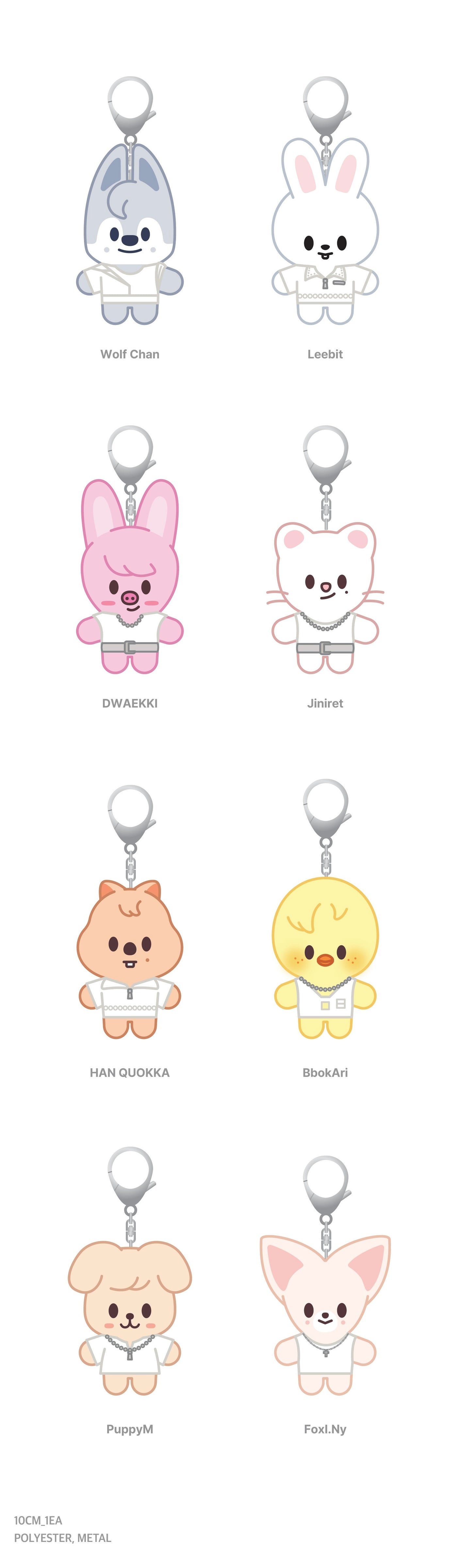 PRE-ORDER!! STRAY KIDS - SKZOO COSTUME PLUSH KEYRING <THIS & THAT POP-UP> (Official MD)