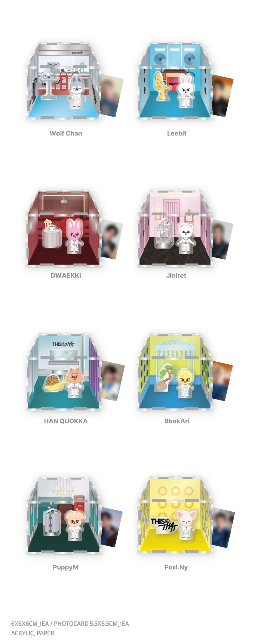 PRE-ORDER!! STRAY KIDS - SKZOO ACRYLIC CONTAINER BOX <THIS & THAT POP-UP> (Official MD)