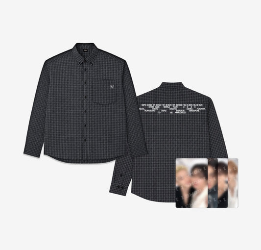 PRE-ORDER!! STRAY KIDS - CHECK SHIRT <RUN IT WORLD TOUR> (Official MD)
