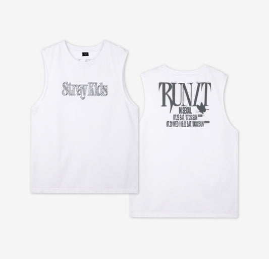 PRE-ORDER!! STRAY KIDS - SLEEVELESS TOP <RUN IT WORLD TOUR> (Official MD)