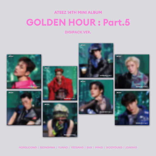 PRE-ORDER!! ATEEZ - GOLDEN HOUR Part: 5 - 14th Mini ALBUM (DIGIPACK Member Version)