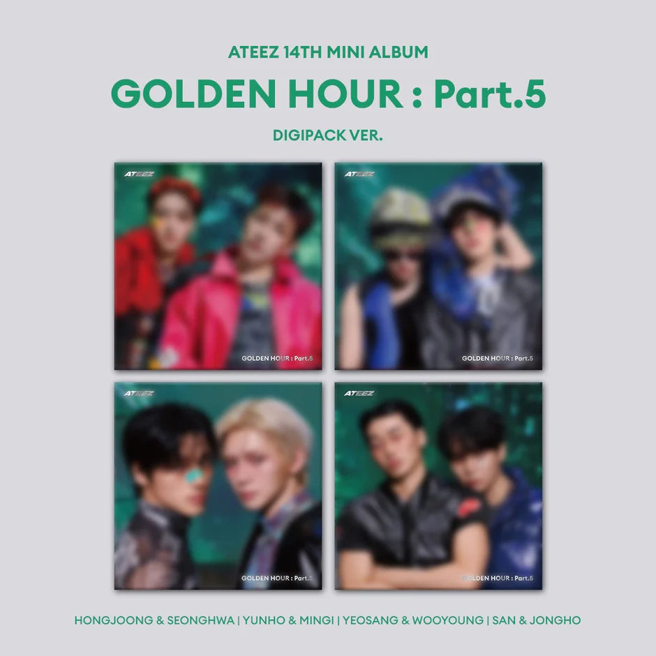 PRE-ORDER!! ATEEZ - GOLDEN HOUR Part: 5 - 14th Mini ALBUM (DIGIPACK UNIT Version)