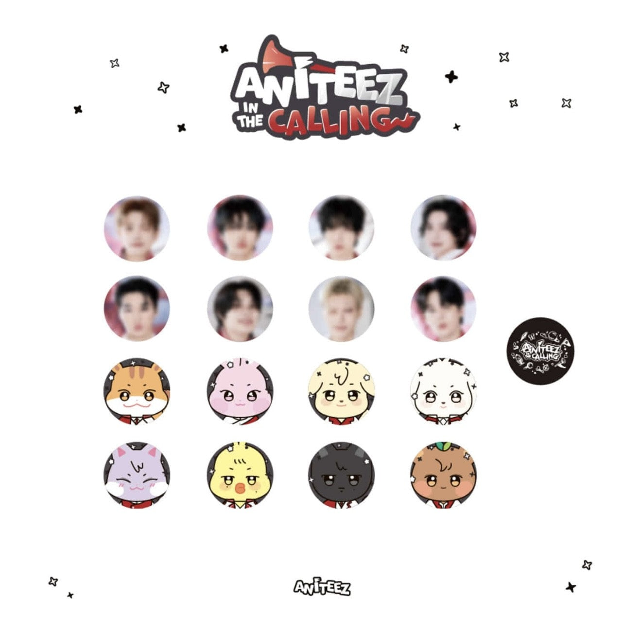 PRE-ORDER!! ATEEZ - Aniteez In The Calling Pop-up - Offical MD CAN BADGE (Random)