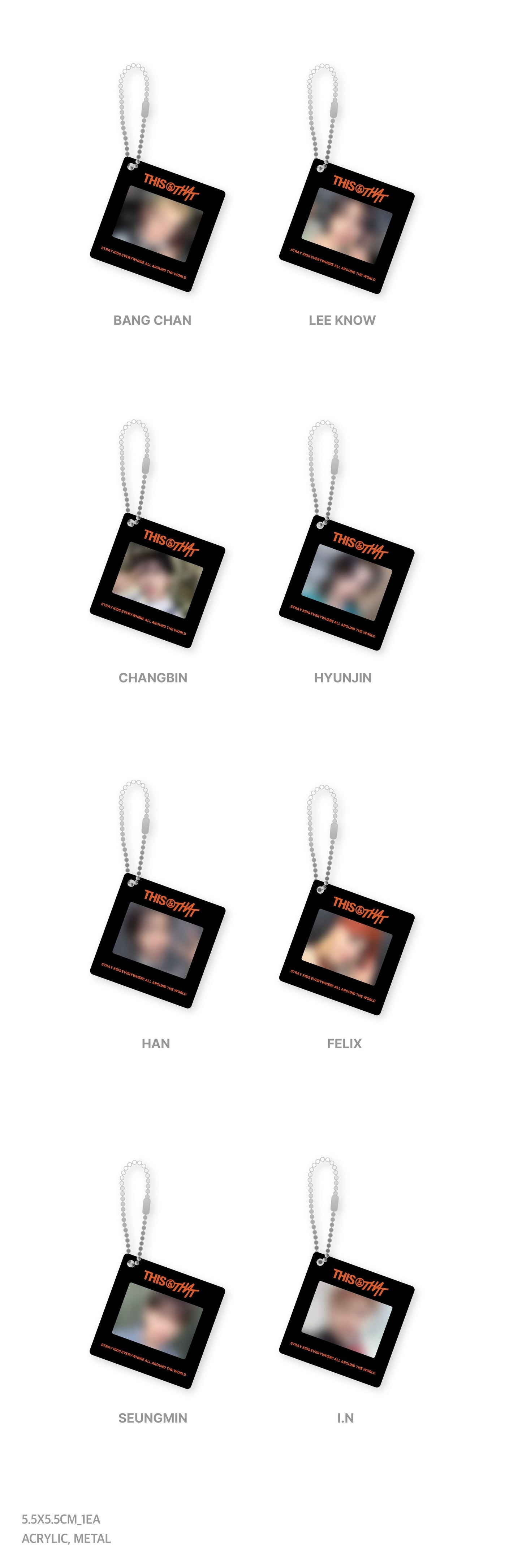 PRE-ORDER!! STRAY KIDS - PHOTO KEYRING <THIS & THAT POP-UP> (Official MD)