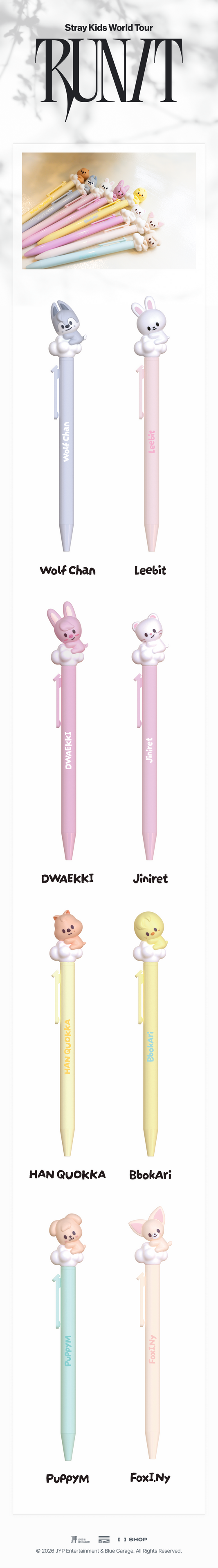PRE-ORDER!! STRAY KIDS - SKZOO FIGURE PEN <RUN IT WORLD TOUR> (Official MD)