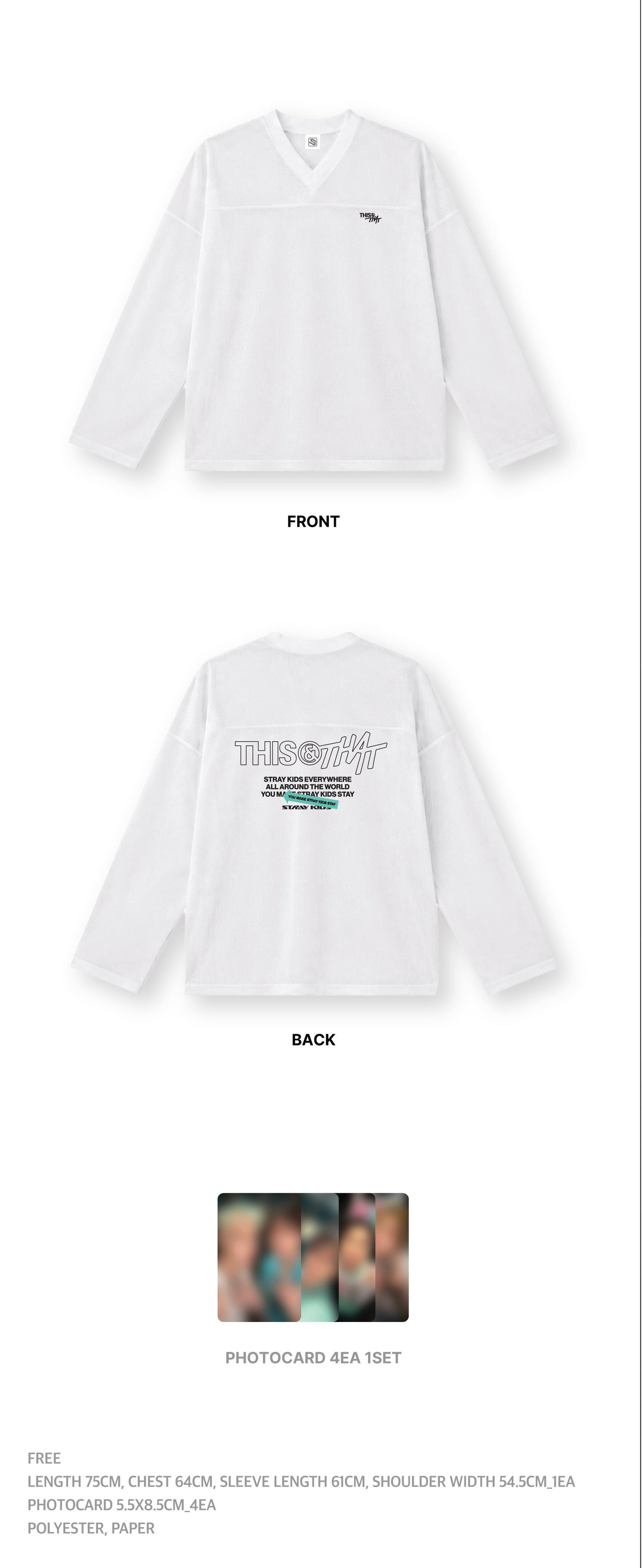 PRE-ORDER!! STRAY KIDS - MESH LONG SLEEVE <THIS & THAT POP-UP > (Official MD)