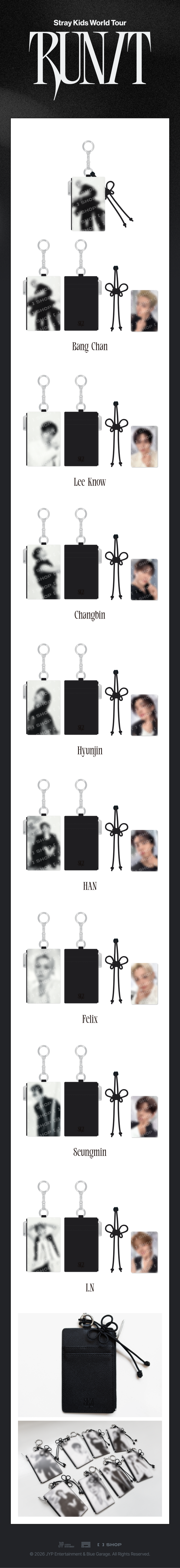 PRE-ORDER!! STRAY KIDS - CARD HOLDER KEYRING <RUN IT WORLD TOUR> (Official MD)