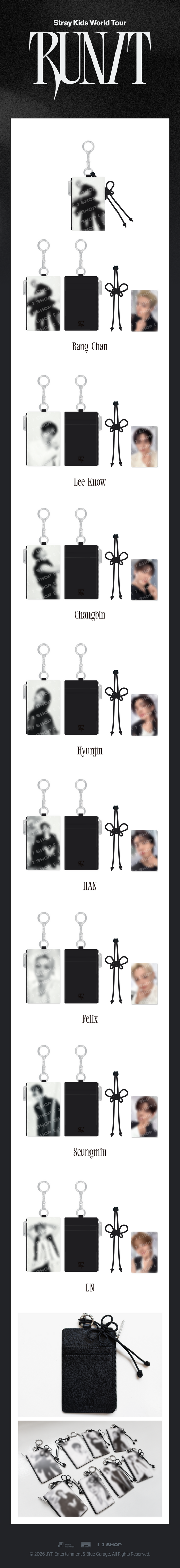 PRE-ORDER!! STRAY KIDS - CARD HOLDER KEYRING <RUN IT WORLD TOUR> (Official MD)