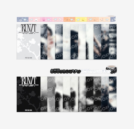 PRE-ORDER!! STRAY KIDS - POSTCARD BOOK & ROLL STICKER SET <RUN IT WORLD TOUR> (Official MD)
