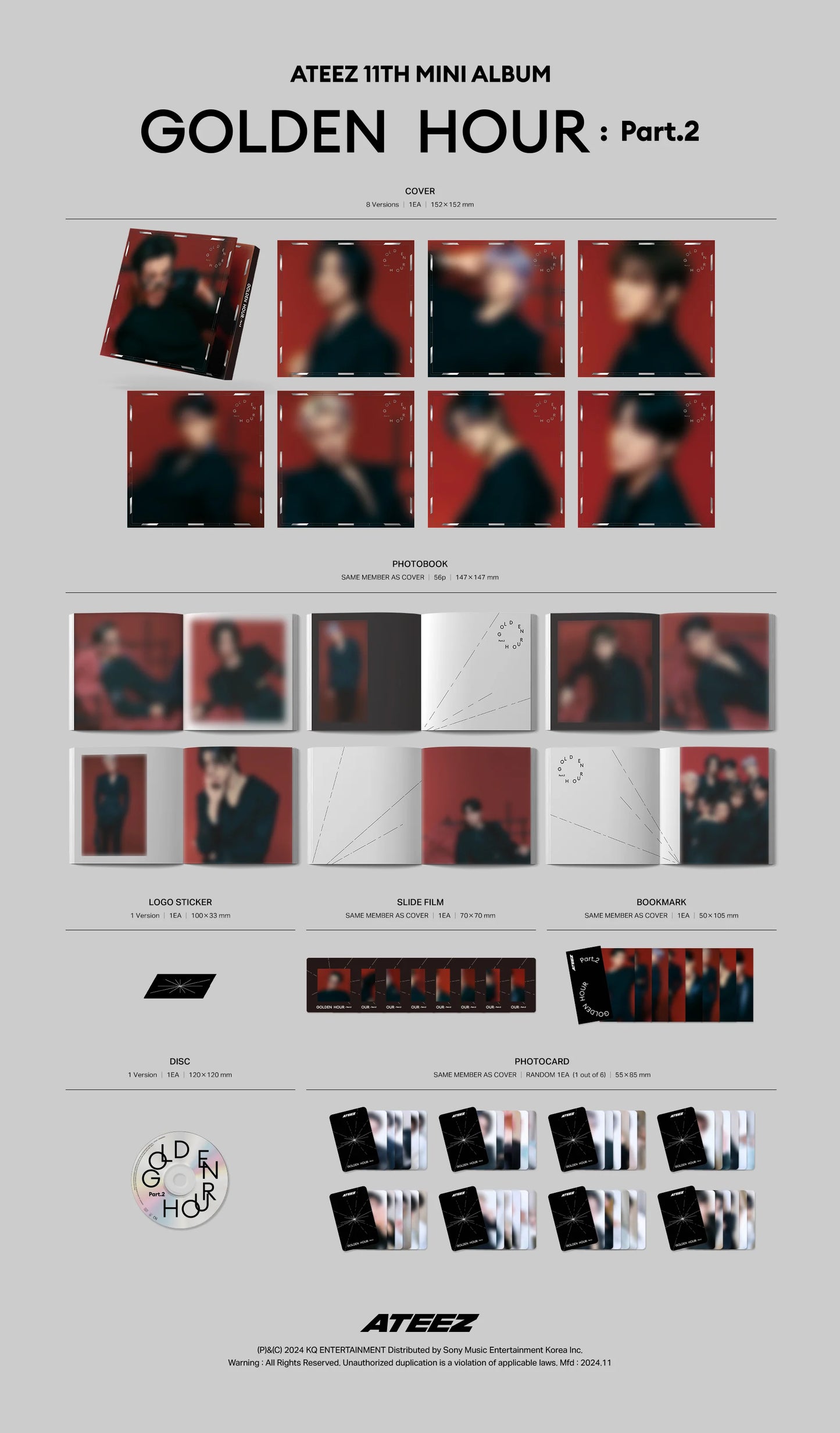 ATEEZ - 11th EP [GOLDEN HOUR : Part.2] (Digipack Ver.)