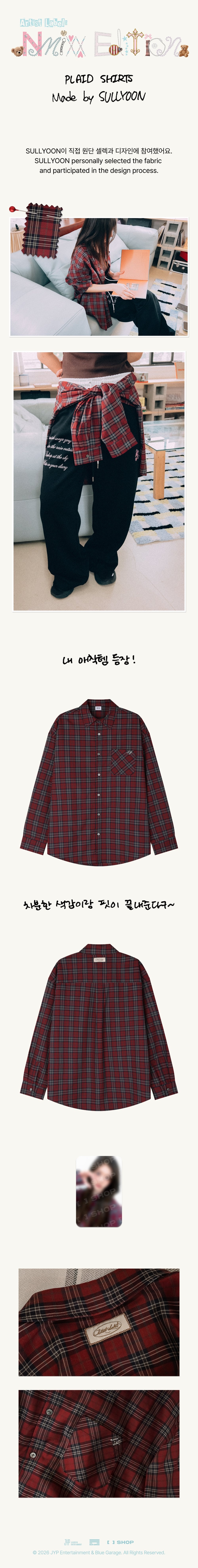 PRE-ORDER!! NMIXX - SULLYOON PLAID SHIRT (Artist Label: NMIXX Edition / Official MD)