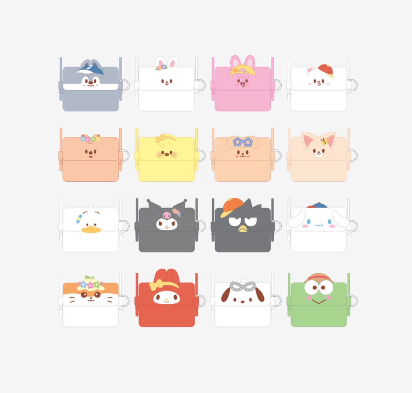 PRE-ORDER!! STRAY KIDS - SKZOO X SANRIO CHARACTERS - CARD WALLET CROSS BAG (Official MD)