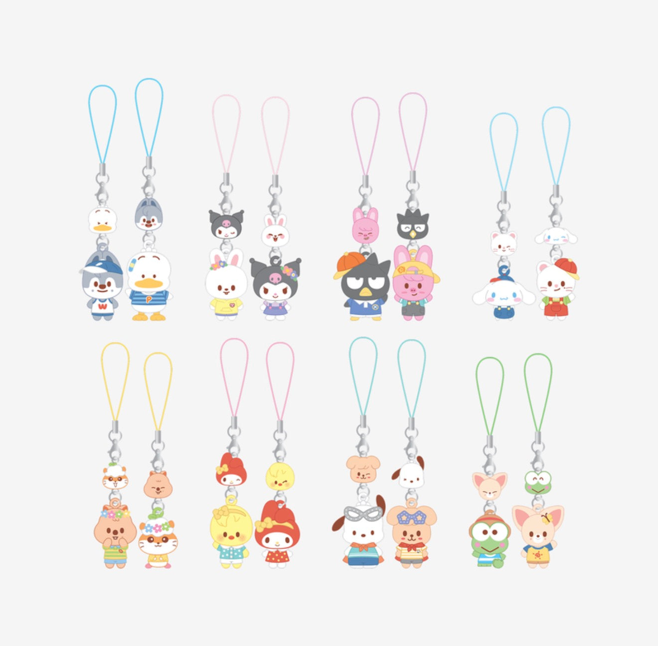 PRE-ORDER!! STRAY KIDS - SKZOO X SANRIO CHARACTERS - MINI FIGURE COUPLE KEYRING (Official MD)