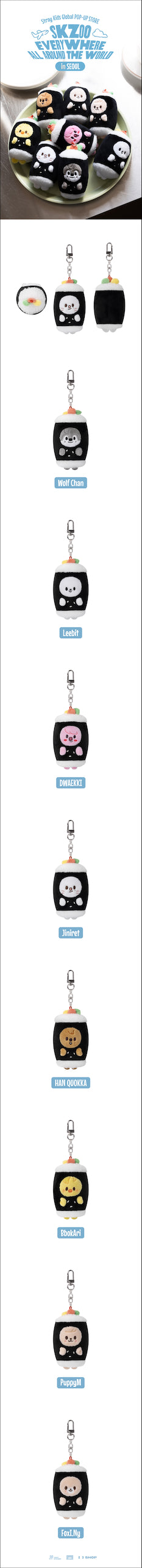 PRE-ORDER!! Stray Kids - SKZOO KEYRING Seoul Version - SKZOO Everywhere All Around The World (Seoul - Official Pop-Up MD)