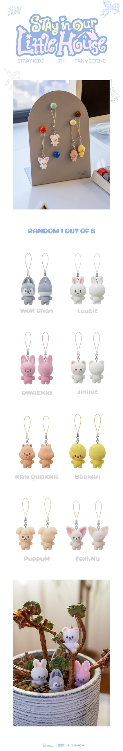 PRE-ORDER!! Stray Kids - SKZOO SECRET MINI CHARM - 6th Fanmeeting (STAY in Our Little House - Official MD)