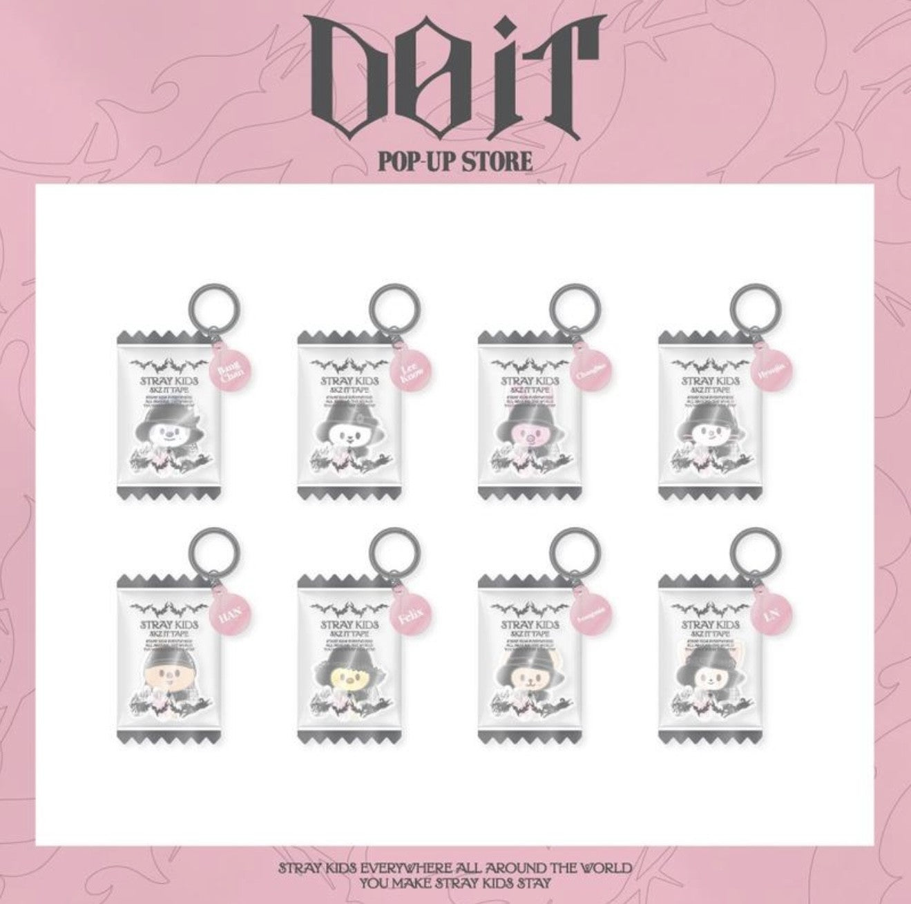 PRE-ORDER!! Stray Kids - DO IT POP-UP STORE - SKZOO SHAKER KEYRING