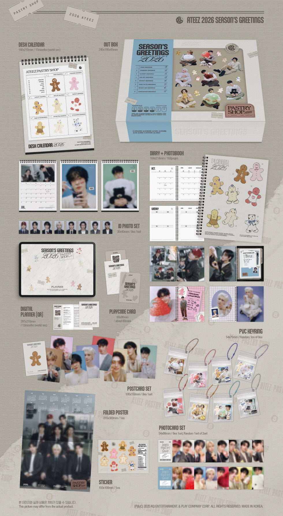 PRE-ORDER!! ATEEZ - Pastry Shop 2026 Season's Greetings (POB's)