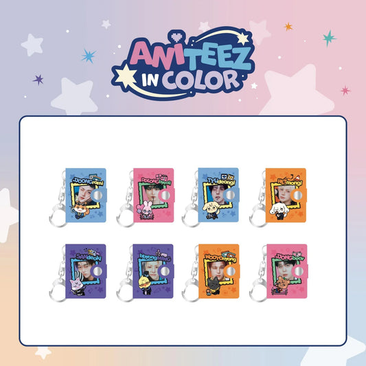 PRE-ORDER!! ATEEZ - ANITEEZ IN COLOR - MINI ALBUM KEYRING (Official Pop-Up MD)