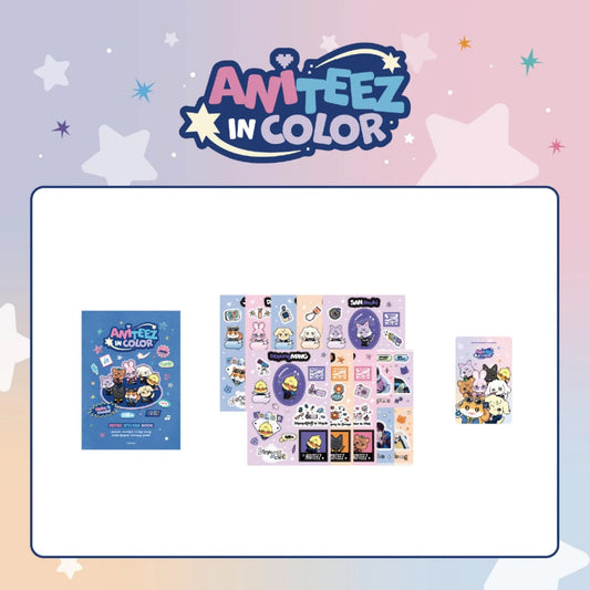 PRE-ORDER!! ATEEZ - ANITEEZ IN COLOR -  RETRO STICKER BOOK (Official Pop-Up MD)