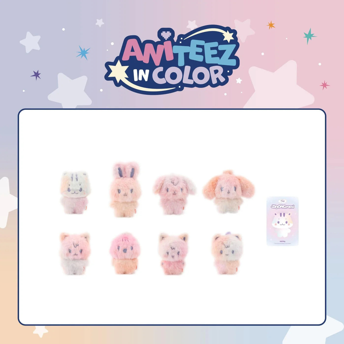 PRE-ORDER!! ATEEZ - ANITEEZ IN COLOR - COLOR MIX TINY ANITEEZ DOLL (Official Pop-Up MD)