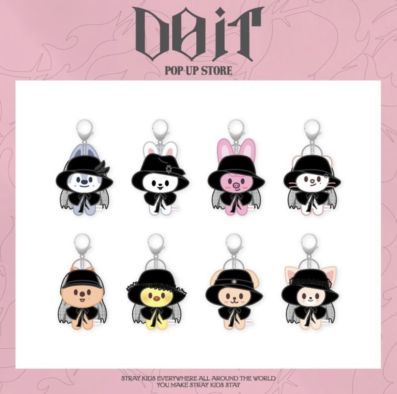 PRE-ORDER!! Stray Kids - DO IT POP-UP STORE - SKZOO COSTUME MAGNET PLUSH KEYRING