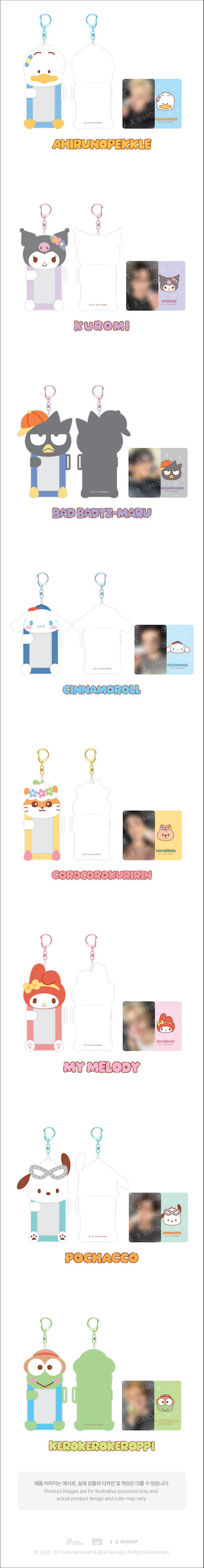 PRE-ORDER!! STRAY KIDS - SKZOO X SANRIO CHARACTERS - CONNECTING PHOTOCARD HOLDER (Official MD)