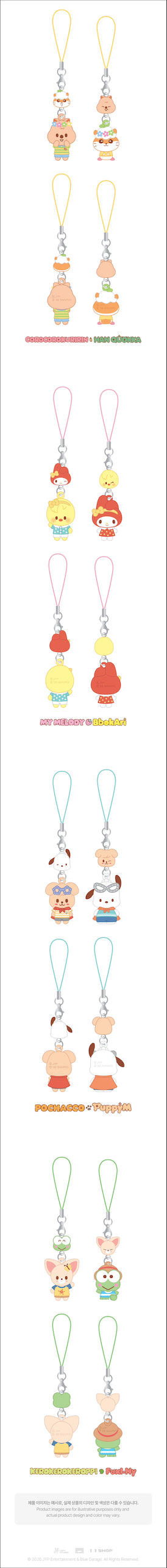 PRE-ORDER!! STRAY KIDS - SKZOO X SANRIO CHARACTERS - MINI FIGURE COUPLE KEYRING (Official MD)