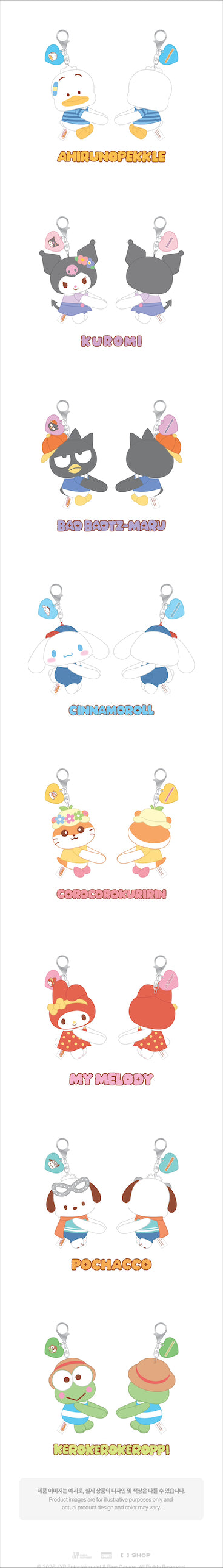 PRE-ORDER!! STRAY KIDS - SKZOO X SANRIO CHARACTERS - HUG PLUSH KEYRING (Official MD)