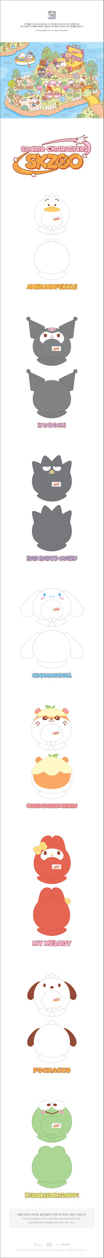 PRE-ORDER!! STRAY KIDS - SKZOO X SANRIO CHARACTERS - 10CM PLUSH OUTFIT / SANRIO CHARACTER Ver. (Official MD)