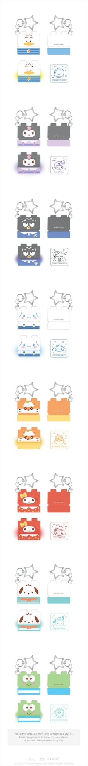 PRE-ORDER!! STRAY KIDS - SKZOO X SANRIO CHARACTERS - SECRET BLOCK STAMP (Official MD)