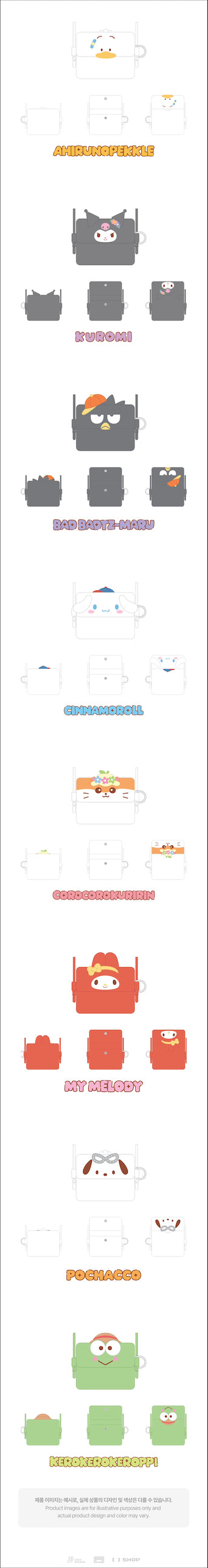 PRE-ORDER!! STRAY KIDS - SKZOO X SANRIO CHARACTERS - CARD WALLET CROSS BAG (Official MD)